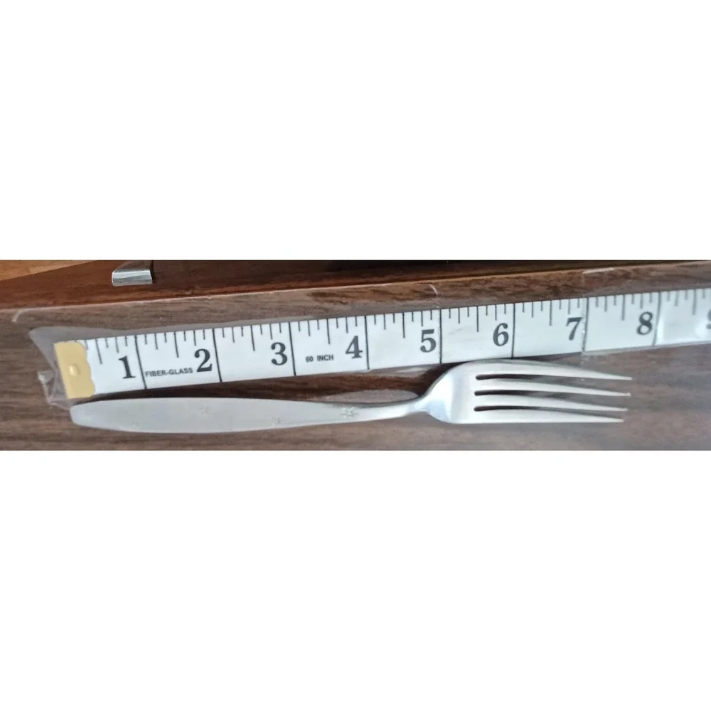 Vtg Arlington Stainless Steel Japan Dinner Fork Atomic Starburst Flatware MCM